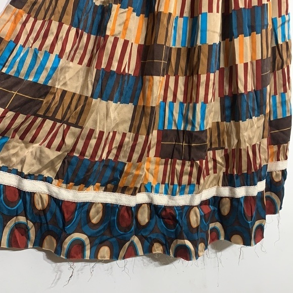 A Common Thread Silk Retro 60s/70s print dress small long sleeve - Picture 5 of 7